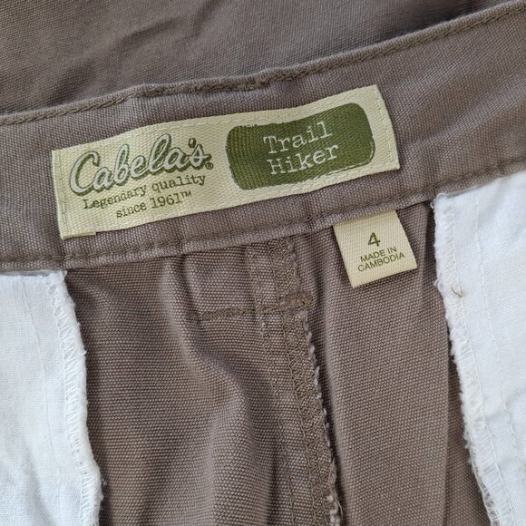Cabela's Women's Khaki Pants Cargo Size 4 Pocket Hiking Trail Outdoor Beige - Picture 6 of 15